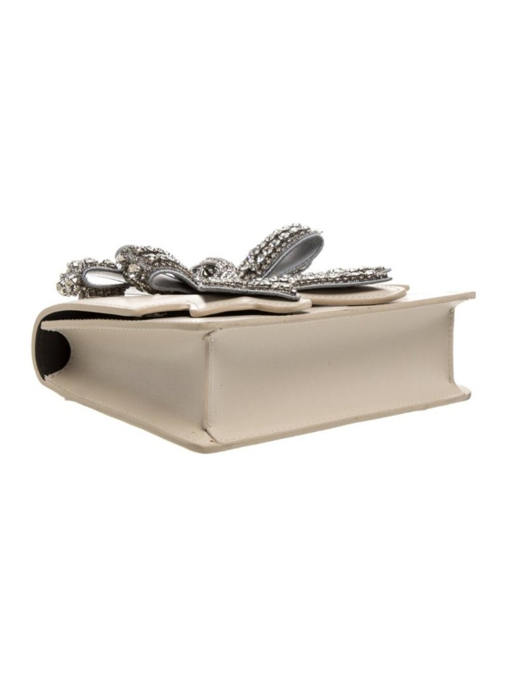 Kurt Geiger Crystal Bow Leather Shoulder Bag - Picture 4 of 6